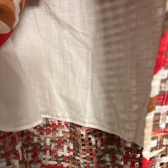 Artsy Abstract Maximalist Colorful Boho Retro Sustainable Cotton Skirt 2 - Picture 4 of 10